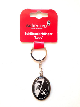 SC Freiburg one side keyring with crest (official licensed product)