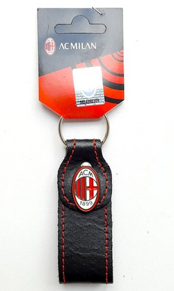 AC Milan emblem leather keyring (official product)