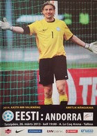 Estonia - Andorra match program (2014 World Cup qualifications, 26 March 2013)