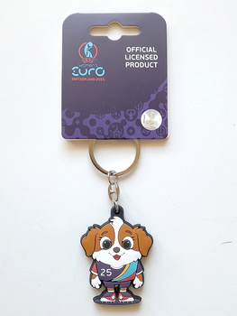 Women's Euro 2025 mascot Muddli gum keyring (official licensed product)