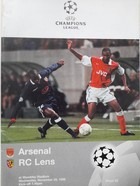 Arsenal FC - RC Lens, UEFA Champions League official match programme (25.11.1998)