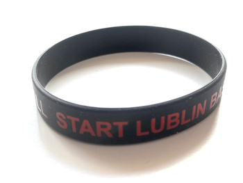 Start Lublin Basketball black silicone wristband (official product)