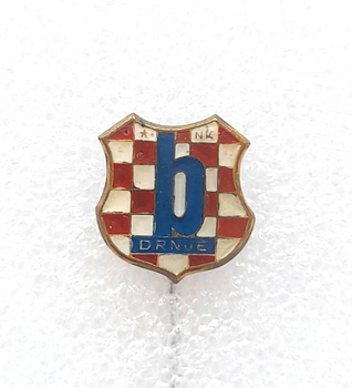 NK Tomislav Drnje old crest badge (epoxy, signature)