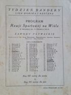 Wisla show (swimming and rowing) - Warsaw (14.06.1925) Official programme