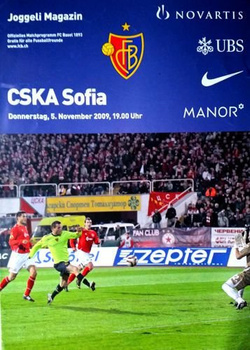 FC Basel - CSKA Sofia UEFA Europa League official match programme (05.11.2009)