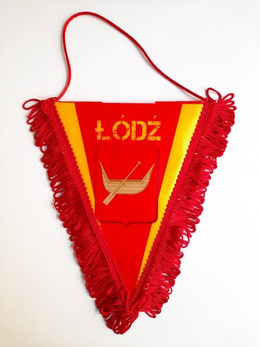 RTS Widzew Lodz triangle pennant