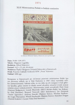 Programmes from Spodek. Sports events 1971-2023