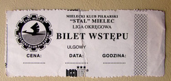 MKP Stal Mielec lower league match ticket (season 1998/1999)