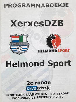 XerkxesDZB Rotterdam - Helmond Sport, Netherlands Cup match programme (26.9.2012)