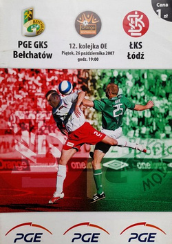 PGE GKS Belchatow - LKS Lodz Orange Ekstraklasa official programme (26.10.2007)