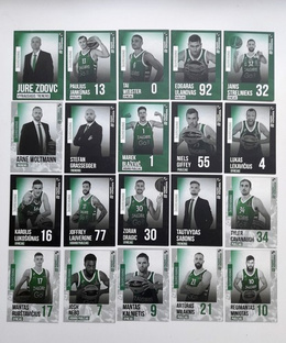 Zalgiris Kaunas basketball team 2021-2022 set of 20 cards (official product)