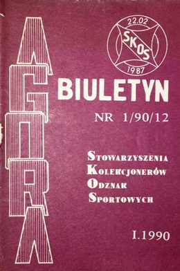 Bulletin of Sport Souvenirs Collectors Association "Agora" nr 1(12)/1990