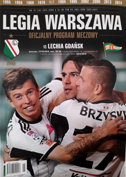 Legia Warsaw - Lechia Gdansk, T-Mobile Ekstraklasa (17.10.2014) official match programme