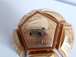 FIFA World Cup Qatar 2022 Puzzle Pin 3D Ball - Iconic Qatar Mosaic set of 12 pins (Official Licensed Product)