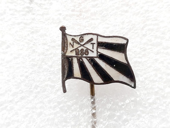 Rowing Club NGT flag crest old badge (Brazil, enamel)