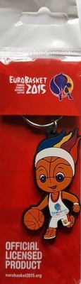 Rubber keychain Basketball Eurobasket France Croatia Germany Latvia 2015 (official product)
