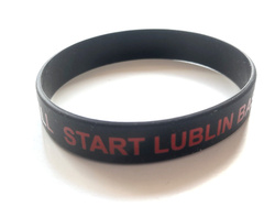 Start Lublin Basketball black silicone wristband (official product)