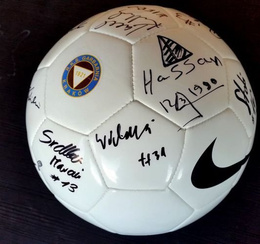 Garbarnia Cracow ball with original autograph's (2013)