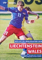 Liechtenstein U21 - Wales U21 match program (Euro 2019 U21 qualifications, 05.10.2017)