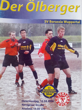 SV Borussia Wuppertal - SC Fortuna Koeln, Oberliga (12.4.2004) official match programme