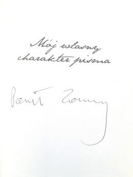 My own handwriting (Pawel Zarzeczny) with autograph