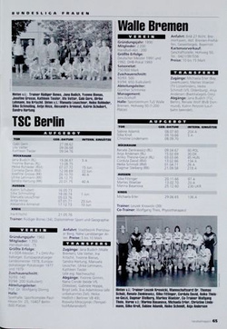 Bundesliga handball Fans Guide 1993-1994 (Handball magazin)