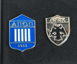 Pafos FC crest history set of 7 badges in etui (official product - limited edition)