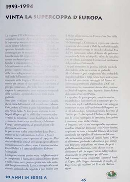 AC Parma. 10 years in Serie A