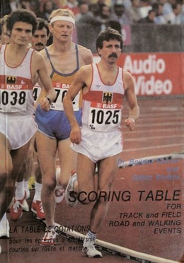 Scoring table for track and field road and walking events (1987)