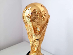3D Official Trophy FIFA World Cup gold-plated big replica with Pedestal (Official Licensed Product) 21 cm