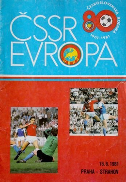 Czechoslovakia - UEFA team friendly match official programme (18.08.1981)