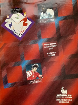 England - Poland, FIFA World Cup qualification (8.9.1993) official matchday programme