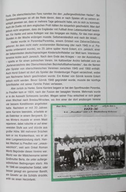 Football players from Upper Silesia in Poland and Germany national teams. Sport and politics in Upper Silesia