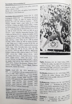 Encyclopedia of Athletics (Czechoslovakia)