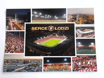 Widzew Lodz stadium postcard (official product)