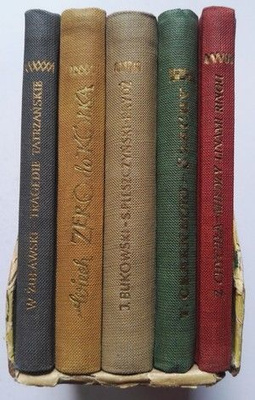 A set of five sports books in a case (miniatures), ed. Sport and Tourism 1957 (Poland)