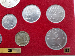  Set of 14 pesetas and centimos coins FIFA World Cup Spain 1982 (in case)