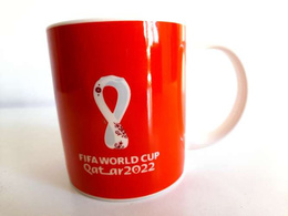 Mug World Cup Qatar 2022 emblem (red) (Official Licensed Product)