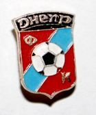 Dnepr Dnepropetrovsk badge with ball (lacquer)
