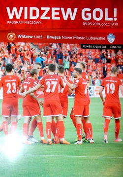 Widzew Lodz - Drweca Nowe Miasto Lubawskie III League (05.05.2018) official programme