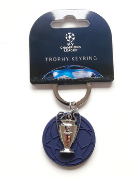 UEFA Champions League round logo keyring with trophy miniature (official licensed product)