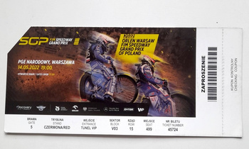 Poland Speedway Grand Prix of World Championship (Warsaw, 14.5.2022) ticket