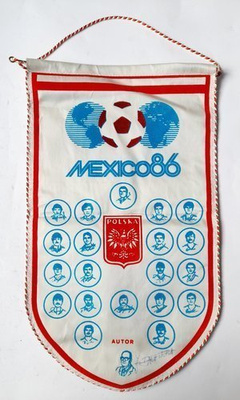 Poland national football team Mexico'86 FIFA World Cup pennant