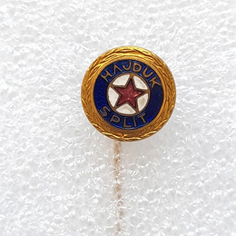Hajduk Split badge with golden wreath (enamel, signature)