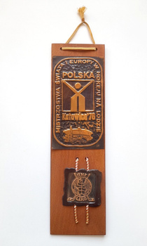 Katowice 1976 Ice Hockey World & European Championship plaque pennant