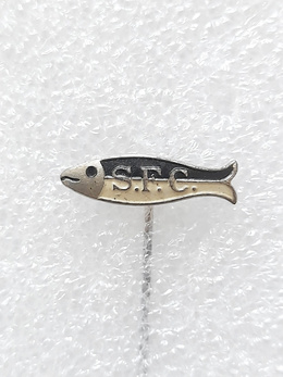 Santos FC mascot Peixe badge (Brazil, lacquer)