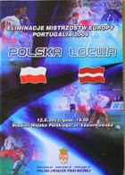 Poland - Latvia (12.10.2002) - Euro 2004 qulification match official programme
