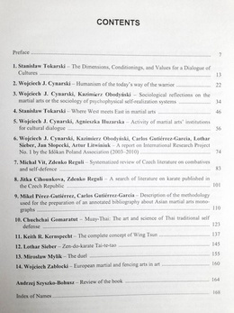 Selected areas of intercultural dialogue in martial arts