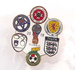 FIFA World Cupa Russia 2018 European qualification group F badge (official product)
