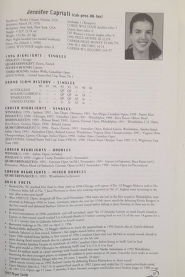 WTA Tour Player Guide 1997 